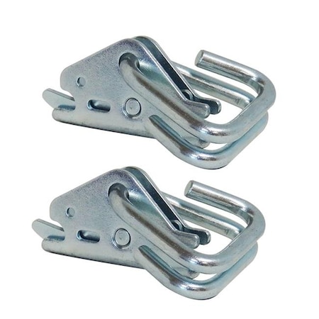 Snap-Loc Snap-Loc SLAEAHRI2 3;000 lbs Hook-Ring Adapter; Slips Into Ends of Hook Straps for Easy No Threading Connection to E-Track - Zinc Plated; Pack of 2 SLAEAHRI2
